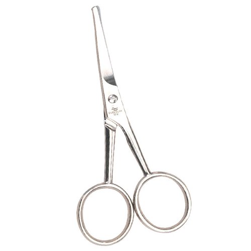 Dubl Duck Stainless Steel Ear/Nose Curved Pet Grooming Shears, 4-Inch