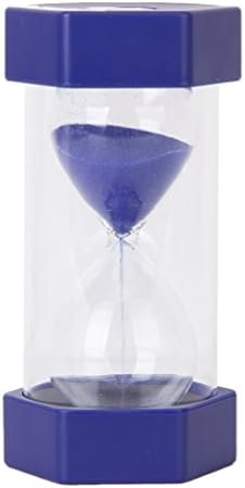 Security Safety Fashion Hourglass Sand Clock Timer for Children Brush Teeth Kitchen Countdown (60 Minutes, Blue)