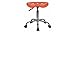 Flash Furniture Taylor Vibrant Orange Swivel Tractor Seat and Heavy Duty Chrome Base Stool