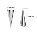 GTANG -24Pcs Stainless Steel Pastry Cream Horn Molds，Cream Horn Moulds Conical Tube ，Mould Baking,Denmark Large Coil Mold Tool ，Free Standing Cone Shape (Happy Kitchen delicious)