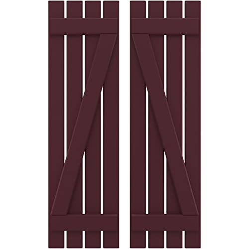 Ekena Millwork ARW102SB415X70WRH Americraft Four 2 Exterior Real Wood Spaced Bo…