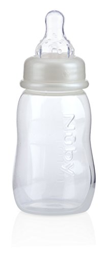 Nuby Standard Neck Tinted Feeding Nurser, 4 Ounce, Colors May Vary