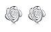 925 Sterling Silver Stud Earrings, BoRuo Flower Earrings