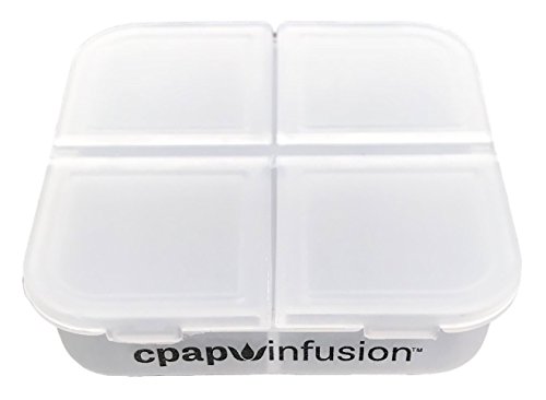CPAP Infusion Adapter Replacement Refill Pads for Essential Oils - Includes A Storage Container for Up to 20 Refill Pads, 4 Blank Labels and Microfiber Absorbent Replacement Oil Pads (20 Refill Pads)