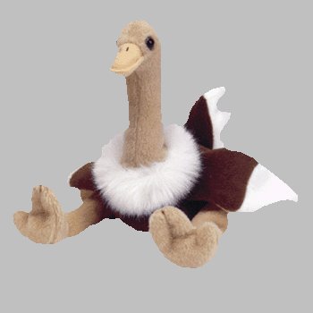 Stretch the Ostrich Beanie Baby - Image 2