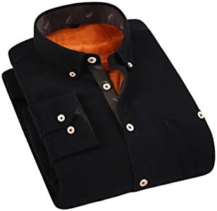 Jueshanzj Mens Thermal Underwear Velvet Thick Button Shirt