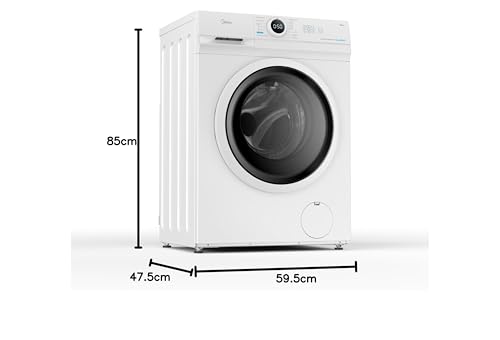 Midea MF10EW70BA10 Waschmaschine / 7kg / 1400 U/Min/EEK A-10%/Inverter Quattro Motor/Dampffunktion/Grosse Trommel/Nachlegefunktion/Kindersicherung/AquaStop, Weiß 8