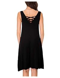 MINTLIMIT - Vestido de verano para mujer, informal, con bolsillos, para la playa