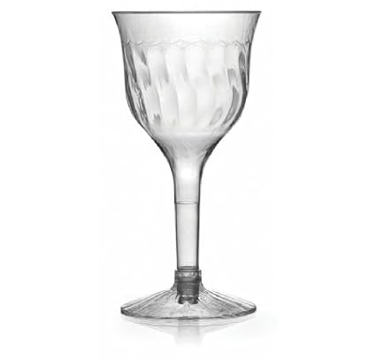 Elegantes Hard Kunststoff Weinkelch/Cup/Glas – klar – 6oz (170ml) – 10 Stück