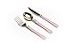 Sugar & Cloth Peach and Gold Plastic Disposable Flatware Set, 36-Piece, Service for 12