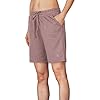 icyzone Dames bermuda shorts sport korte broek sweatpants loopshorts lounge sweatshorts, Taro lila, M