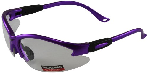 Global Vision Safety Shop Glasses (Purple Frame/Clear Lens)