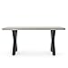 Christopher Knight Home Galatian Outdoor Light Weight Concrete Dining Table with Iron Legs, White / Black