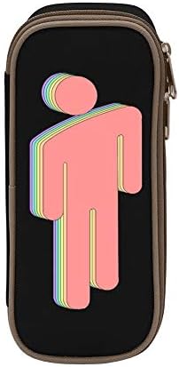 Large Capacity Double Zipper TS Tourette's_Eilish Pencil Case Pen Bag Box Pouch Holder School & Office Supplies 8.3x3.5x2 (Inch) Black