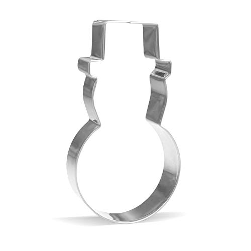 5.2 inch Snowman Cookie Cutter - Stainless Steel - Thumbnail 2