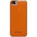 Amzer Soft Gel TPU Gloss Skin Fit Case Cover for Apple iPhone 5, iPhone 5S, iPhone SE (Fits All Carriers) - Translucent Orange