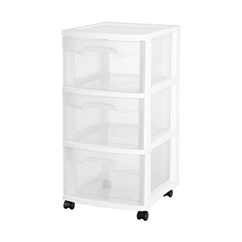 Sterilite Plastic 3 Drawer Cart Clear Price In Uae Amazon Ae