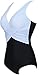 Summer Mae Women's Bathing Suits Long Torso Padded V-neck Colorblock 1 Piece Swimsuit