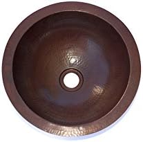 Yosemite Petite Round Bathroom Copper Sink - Undermount or drop-in 13" Sink Hand Crafted