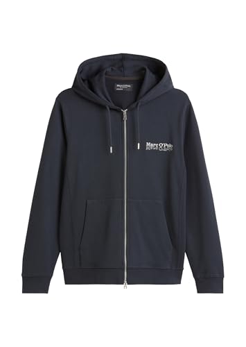 Marc OߴPolo Chaqueta tipo sudadera de algodón orgánico Hombre con cordón, Azul (Dark Navy), S