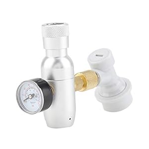 Biervat lader CO2-regelaar, 16g Keg Regulator CO2, Kegerator Regulator, 0-60 PSI / 0-150 PSI Bierregelaar, CO2 Regulator…