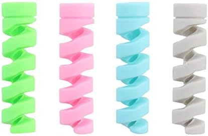 12 Pieces Charger Cable Saver, Flexible Silicone Micro USB Protector, PC and Notebook Cable Protector, Mouse Cable Protector, Suit for All Cell Phones, Computers and Chargers, 6 Colors