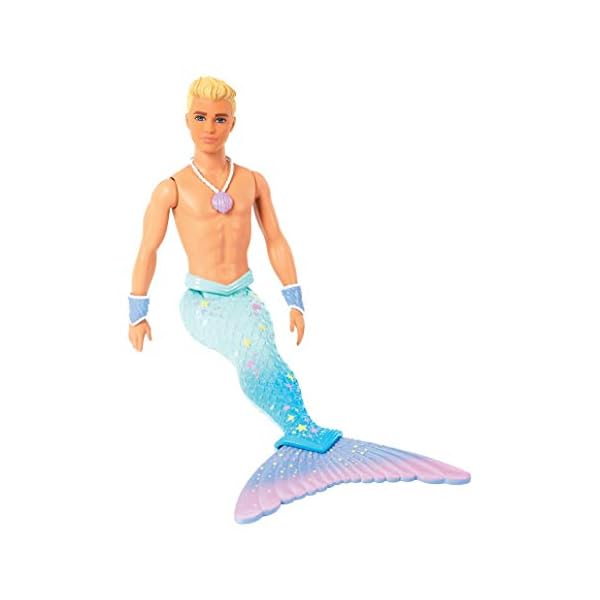 Barbie Dreamtopia Glitzerlicht Meerjungfrau und Ken Meermann Puppe – Bild 4
