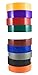 TradeGear Electrical Tape (10PK) Assorted Glossy Rainbow Colors – Waterproof, Flame-Retardant, Rubber Based Adhesive, UL Listed - Rated for Max. 600V and 80oC Use – Measures 60’ x ¾” x 0.07”
