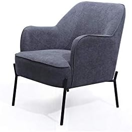 Georgia Accent Chair from Rose Bay in Charcoal Dark Grey or Light Grey with Metal Legs (Light Grey)