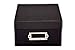 Decorative photo storage box with lid and label (Black)