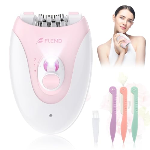 Epilator, Epilators Hair Removal for Women - 2-Speed Epilator with Massage Pad, Rechargeable LED Hair Removal Device for Face/Bikini/Arms/Legs/