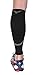 Fly Athletix Leg Compression Sleeve - Men and Women's - Coffee Yarn Fabric, Improves Circulation and Speeds Recovery - Perfect for Running, Cycling, Basketball, Training (Black, Medium)