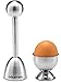 Gourmia GES9335 Egg Topper Set – 2 Egg Cups, 2 Spoons, 1 Shell Top Cutter – Easily Crack and Score Raw and Cooked Egg Shells – Premium Stainless Steel – For Serving, Separating and Preparing