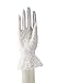 Lace Gloves with Wrist Ruffle - White, Peach, Black, Red, Ivory