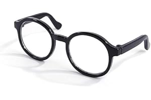 Black Glasses Pet Dog Cute Glasses Clear Lens Retro Glasses Photo Props Cat Sun Glasses for Small Dogs Cats Cosplay Costume, 