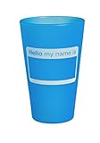 Cypress 2SPT014 SiliPint Hello My Name Is Unbreakable Silicone Pint Glass, 16 oz, Multicolored