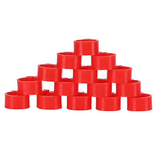 Jenngaoo 200 Stück Geflügel FuÃring, roter Kunststoff Identifizieren Sie FuÃclip Ring Training Tool für Geflügel Hühner Enten Gans Vogel Tauben(10mm) – Bild 8