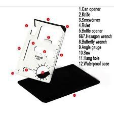 ProTool 11-Tools-in-1 Stainless Steel Credit Card-Sized Survival Tool Silver