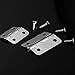 Hicarer 60 Pieces Small Hinges Retro Decorative Mini Hinges and 300 Pieces 7 mm Micro Tiny Screws with Storage Box for Dollhouse Door Cabinet Crafts Wooden Jewelry Box Outdoor Decor, 2 Sizes (Silver)
