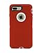 WallSkiN Turtle Series Cases iPhone 7 Plus/iPhone 8 Plus (Only) Full Body Protection Kickstand & Holster - Garnet (Red/White)