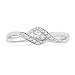 10KT White Gold Round Diamond Twisted Promise Ring (0.12 cttw)