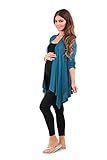 Women's Draped Maternity Cardigan with Optional Sleeve Button - Made in USA