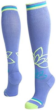 Lily Trotters Women's Designer Athletic Compression Socks - OM Denim (S/M)