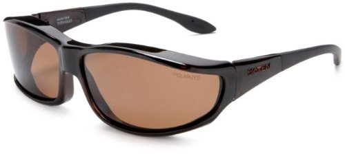 Haven Fits Over Sunwear Hunter Polarized Rectangular Sunglasses,Rubberized Black,82.1 mm