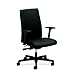 HON Ignition Series Mid-Back Work Chair - Upholstered Computer Chair for Office Desk, Black (HIWM3)