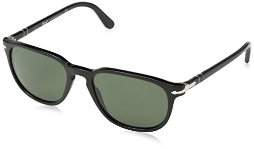 Persol po 3019s 52 mm black frame/crystal green lens su…