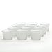 Hosley Set of 12 Frosted White Oyster Cup Glass Tea Light LED Holders - 2.5
