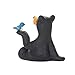 Minnie Bear With Bird Mini Midnight Black 3 x 2 Resin Stone Collectible Figurine