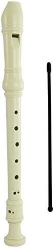 30cm White Descant Recorder Bag Flute Musical Instruments School Cleaning Pipe