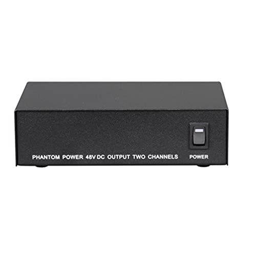 TOZTVXU 2Channel 48V Phantom Power Supply with Power Adapter for